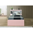 thumbnail image 5 of Pemberly Row Contemporary Wood Twin Captain Storage Bed with 3 Drawers in Pink, 5 of 7