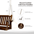 thumbnail image 5 of VINGLI Heavy Duty 880 LBS 4 FT Patio Wooden Porch Swing with Upgraded Adjustable Chains, Rustic, 5 of 8