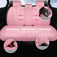 thumbnail image 5 of Car Seat Covers Full Set Fit for Honda Pilot 2003-2026, Faux Leather Waterproof Breathable Anti‑Slip Seat Protectors with Lumbar Support, Pink, 5 of 7