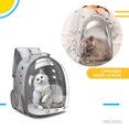 thumbnail image 4 of Mochila Backpack Domo Gato Perro Chico Bolsa Transportadora gris 31 cm x 29 cm x 24 cm Poli Pets PP-MTPGBK, 4 of 7