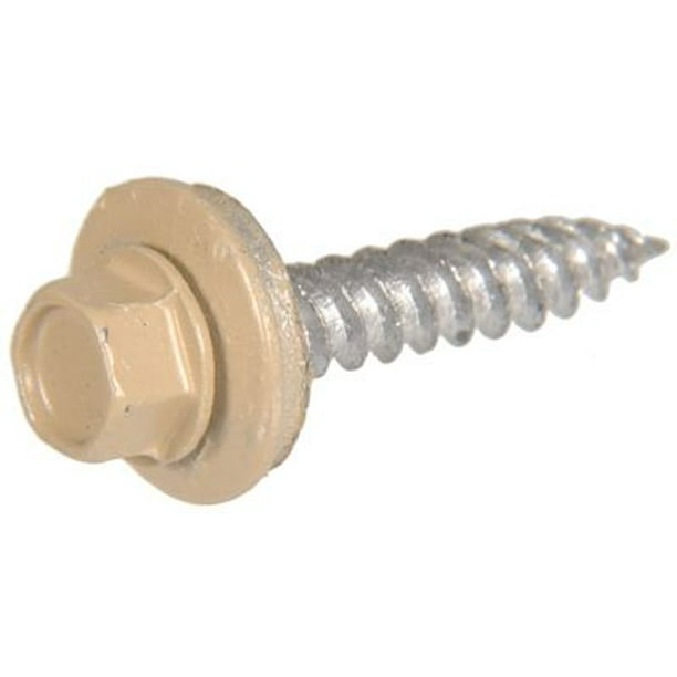 47739 Sheet Metal SelfPiercing Screws, Hex Head, Tan Ceramic Coat, 10