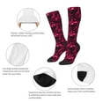 thumbnail image 3 of Yiaed Burgundy Tie Dye Print Great elasticity Adult Stockings Sports socks for Men and Women, 3 of 6