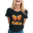 thumbnail image 1 of Fgnfyis T-Shirt à Manches Courtes Imprimé Col Rond Mode Décontractée pour Femmes Noir TTG, 1 of 4