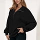 thumbnail image 5 of HongQid Women's Half Zip Sweatshirts Fleece Stand Collar Long Sleeve Oversized Pullovers with Pockets, 5 of 5