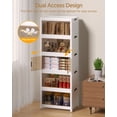 thumbnail image 5 of Asnews 5 Tier Stackable Storage Bins with Lids & Magnetic Doors, for Bedrooms, Living Rooms, and Studies, 5 of 7