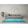 thumbnail image 3 of Ahgly Company Indoor Rectangle Persian Light Blue Traditional Area Rugs, 5' x 7', 3 of 4