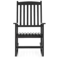 thumbnail image 3 of Best Choice Products Indoor Outdoor Traditional Slat Wood Rocking Chair Furniture for Patio, Porch, Living Room - Black, 3 of 7