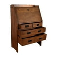 thumbnail image 2 of Pemberly Row Modern / Contemporary Wood Secretary Desk in Brown, 2 of 4