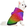 thumbnail image 3 of Bingfone Rainbow Glitter Dog Clothes Hoodie, Pet Winter Coat,Puppy Sweatshirts For Small Dogs Boy Girl,Suitable For All Breeds-X-Small, 3 of 9