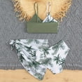 thumbnail image 5 of Splozh Girls Bathing Suits Girls 3 Piece Swimsuit Set Stylish Tween Bathing Suits Bikini with Mesh Skirt Green,9-10 Years, 5 of 5