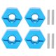 thumbnail image 1 of Écrou de moyeu de roue hexagonal de 5 mm avec goupilles pour voiture télécommandée WLtoys 1/14 144001 (bleu 1266B), 1 of 4