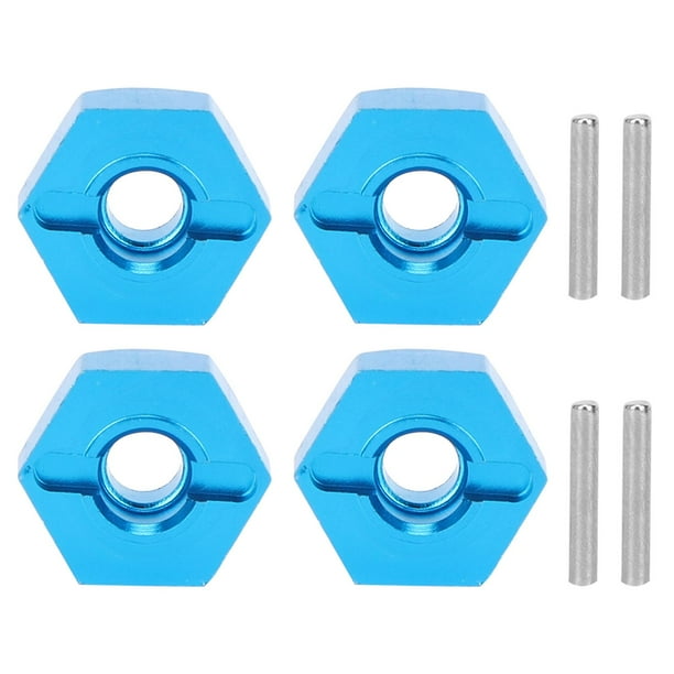 Écrou de moyeu de roue hexagonal de 5 mm avec goupilles pour voiture télécommandée WLtoys 1/14 144001 (bleu 1266B)