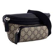 Gucci GG Supreme Canvas Belt Bag Beige Black Waist Bag New