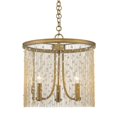 thumbnail image 1 of Golden Lighting 1771-3P PG-CRY 3 Light Pendant, Peruvian Gold & Crystal Strands, 1 of 5