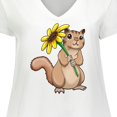 thumbnail image 4 of Inktastic Cute Chipmunk with Sunflower Women's Plus Size V-Neck T-Shirt, 4 of 5