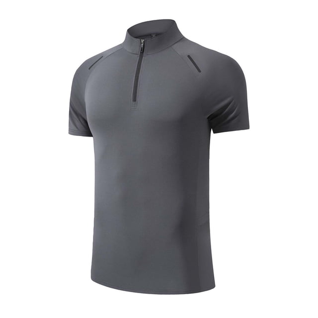 Tops para hombre, blusas y camisas de cuello redondo y manga corta para hombre, camiseta de manga corta de goma sin costuras de secado rápido de color liso de seda de hielo para hombre, camiseta de ve