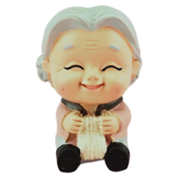 Grandma Figurine Doll Cake Topper, Unique Cake Decoration and , Perfect Size 3x4x6.3cm for Birthday or Special Occasion