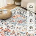 thumbnail image 4 of Gyugmhao 8'x10' Boho Area Rug, Machine Washable Low Pile Carpet, Foldable Non Slip Indoor Floor Mat for Living Room, Office & Home Decor, 4 of 10