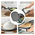 thumbnail image 7 of Pofeuu Stylish Sunglasses Iguana Print Silicone Pot Mat Mitten With Hanging Loop Heat Resistant Oven Mitts Non-Slip Bbq Baking Smoking Potholders, 7 of 7