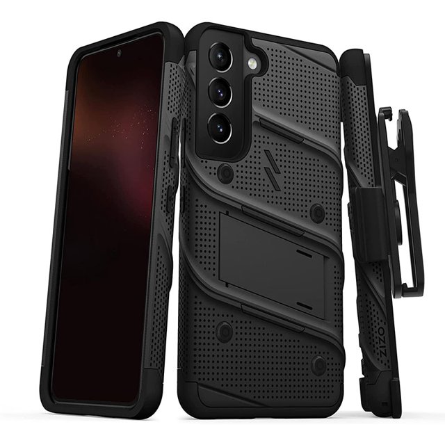 Funda para Galaxy S22 Zizo Bolt + Mica Grado Militar Negro Original Zizo Bolt/Negro