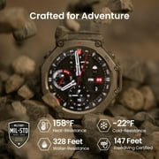 Amazfit T-Rex 3 Military Smart Watch 48mm, Fitness Watches with GPS (with Privacy), AI, Voice Control, Offline Maps, for Android or iPhone, 170 Sports Modes, 328ft Water-Resistant, Black