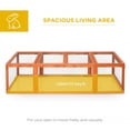 thumbnail image 3 of PetFurnishn Large Wooden Rabbit Hutch Bunny Hutch Small Animal Habitat Enclosure Outdoor Run and Lockable Doors, Natural, 3 of 10