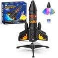 thumbnail image 1 of Lanzacohetes Ovaasy Rocket Kids de 60 m con LED y paracaídas, color naranja, 1 of 7