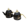 thumbnail image 3 of veasfak 2Pcs Enamel Tea Pot Set Easy to Clean Tea Jug for Home Use Kitchen Tea House Black, 3 of 9