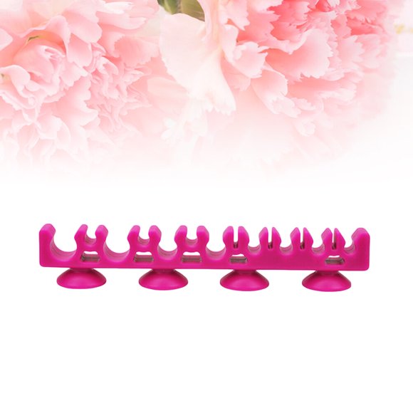 YSNOOWE Organizador De Brochas Cosmético En Silicona Con Ventosas Para Pared Color Rosado