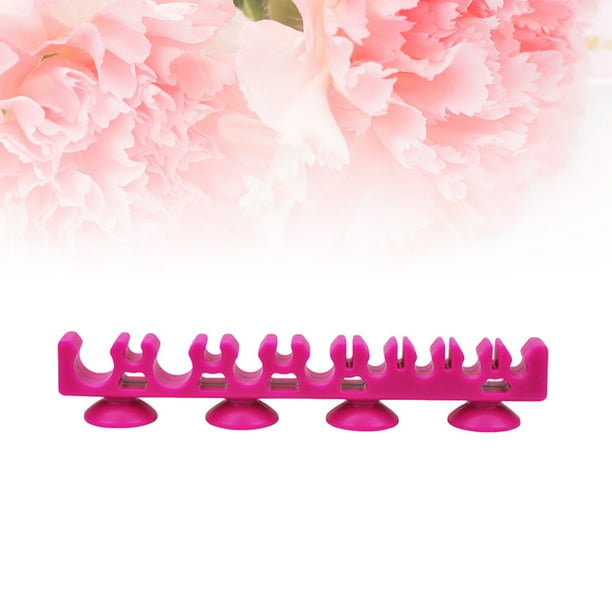 YSNOOWE Organizador De Brochas Cosmético En Silicona Con Ventosas Para Pared Color Rosado