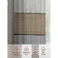 thumbnail image 3 of Brown Wood Grain Sheer Curtains 72 Inch Length 2 Panels Set, Semi Transparent Voile Rod Pocket Curtains for Living Dining Room Bedroom Drapes Vintage Grey Stripe Gradient Grain, 3 of 6