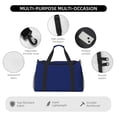 thumbnail image 4 of Disketp Navy Blue Bolsa de Viaje Tipo Duffle, Bolso de Mano para Fin de Semana para Mujer, Bolsa de Gimnasio Ligera para Hombre, Esencial para Viajes, 4 of 7