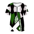 thumbnail image 4 of Blusa informal con cuello en V y manga corta con estampado de verano para mujer con estilo OAVQHLG3B Store  lin121212, 4 of 5