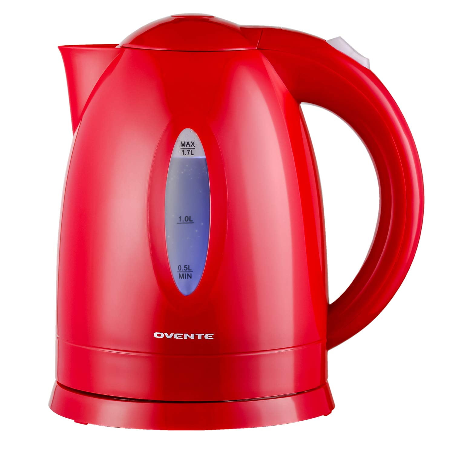 Ovente Electric Hot Water Kettle 1.7 Liter with LED Light, 1100 Watt