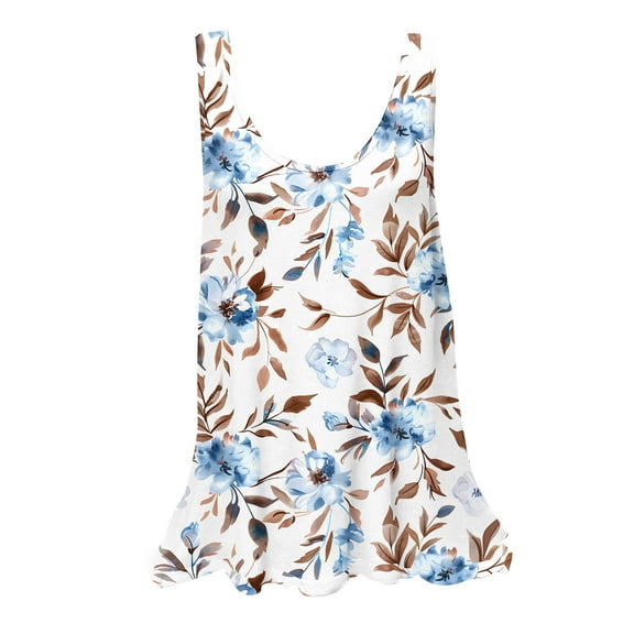 Printed Tank Tops for Women Floral Sleeveless Top Loose Fitting Tank Top Graphic Lightweight Tees Ladies Summer Tank Tops Sale