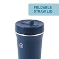 thumbnail image 2 of ThermoFlask 24 oz Insulated Stainless Steel Straw Tumbler, Midnight, 2 of 7