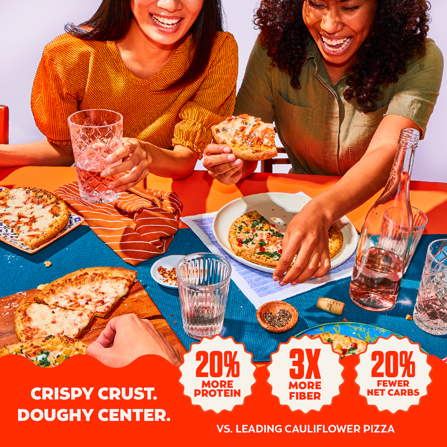 Banza Four Cheese Pizza from Chickpeas - High Protein, Gluten Free, Lower Carb Frozen Pizza, 11oz