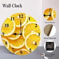 thumbnail image 4 of ZXCXRQFa Lemon Yellow Silent Non Ticking Wooden Clock 10 Inch, Round Wall Clock,Decorative for Living Room, Kitchen, Home,Bathroom, Bedroom, Office or School, 4 of 7