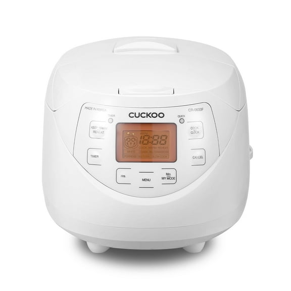 Cuckoo Rice Cooker & Warmer 12 Cup Smart Fuzzy Logic Nonstick Inner Pot White (CR-0633F)