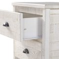 thumbnail image 3 of Camaflexi Baja Wood 2 Drawer Nightstand with Metal Pulls, Shabby White, 3 of 6