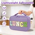 thumbnail image 2 of GYEUKHAM Insulated Kids Lunch Box, Mini Cooler Tote for Girls & Boys, Soft Thermal Meal Bag for Back to School,PurpleWithLetter, 2 of 8