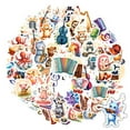 thumbnail image 3 of 35pcs-50pcs Cute Musical Stickers Animal Band Stickers Cartoon Instrument Stickers for Laptops Notebooks Suitcases, 3 of 9