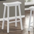 thumbnail image 2 of Pemberly Row 29" Saddle Seat Bar Stools in White (Set of 2), 2 of 2
