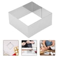 thumbnail image 2 of Miangastore Square Mousse Stainless Steel Cake Ring Mousse Cutter Cake Dessert Ring Pastry Mould Baking Tool (Silver), 2 of 9
