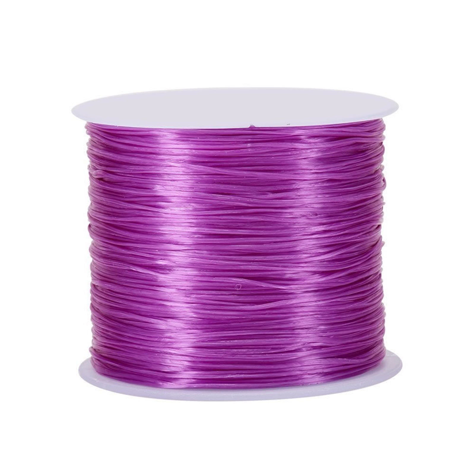 60m 0.8mm Elastic Stretch Fibre DIY Beading Wire Colorful Crystal ...