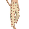 thumbnail image 2 of Qekee Strawberries print Women Pajama Pants, 2 of 9