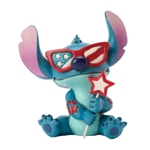 Disney Traditions by Jim Shore Lilo and Stitch Patriotic Mini Stitch Figurine