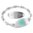 thumbnail image 1 of MedicEngraved Stainless Steel Custom Medical Alert Bracelet - 6mm Infinity Link, 1 of 8