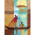 thumbnail image 2 of Mallett, Keith 19x24 White Modern Wood Framed Museum Art Print Titled - On the River I, 2 of 4