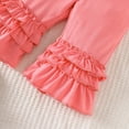 thumbnail image 7 of WOYY Easter Outfits for Girls Cute Cotton Long Sleeve Blouse Flared Pants Set Baby 2Pcs Set, Sizes 3M-3T, 7 of 7
